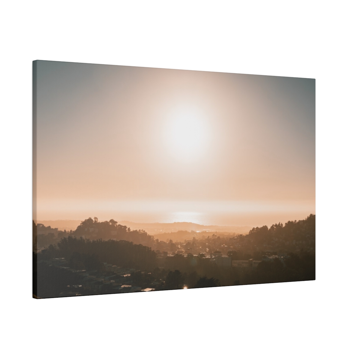 Sunset in Twin Peak view deck in San Francisco California