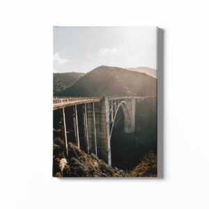 Morning photo of bixby creek bridge in big sur coast in California